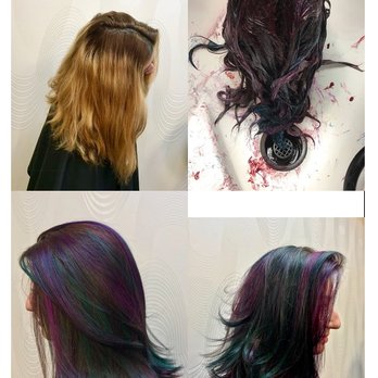 Chrome Beauty Parlor - Oil Slick before and after - Jamie - Hair Salons Near Me - Newton, Massachusetts Chrome Beauty Parlor - Oil Slick before and after - Jamie - Hair Salons Near Me - Newton, Massachusetts