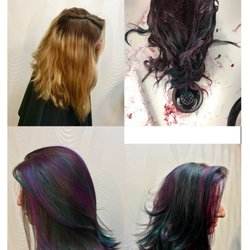 Chrome Beauty Parlor - Oil Slick  before and after  - Jamie