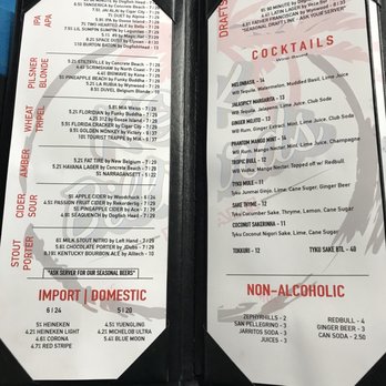 K&K Billiards Miami - Drink menu - Sports Bars Near Me - Miami, Florida