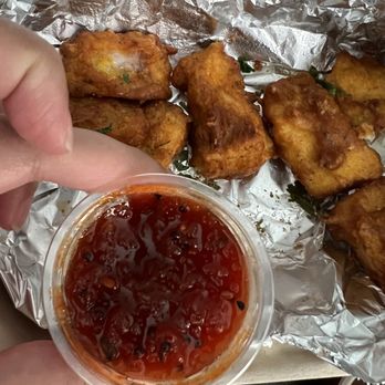 Great Indian Kitchen - Fish Pakora w spicy ketchup sauce - Indian Near Me - Valencia, California Great Indian Kitchen - Fish Pakora w spicy ketchup sauce - Indian Near Me - Valencia, California