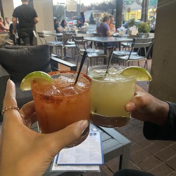 Astro Beer Hall - Drink I made up on the left and a jalapeño Margarita on the right - Donuts Near Me - Arlington, Virginia Astro Beer Hall - Drink I made up on the left and a jalapeño Margarita on the right - Donuts Near Me - Arlington, Virginia