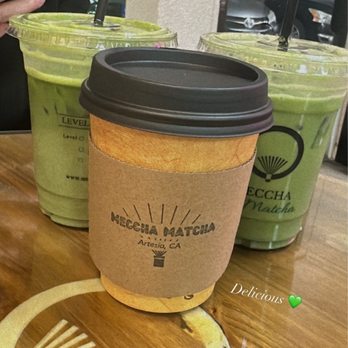 Meccha Matcha - Level 1 matcha lattes 2 iced 1 hot - Desserts Near Me - Artesia, California