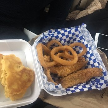 Tori's Place - 3 pieces catfish with onion rings side & cornbread - Soul Food Near Me - Sacramento, California Tori's Place - 3 pieces catfish with onion rings side & cornbread - Soul Food Near Me - Sacramento, California