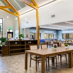 WelbeHealth - In our main room, seniors can socialize, play games or participate in group activities.