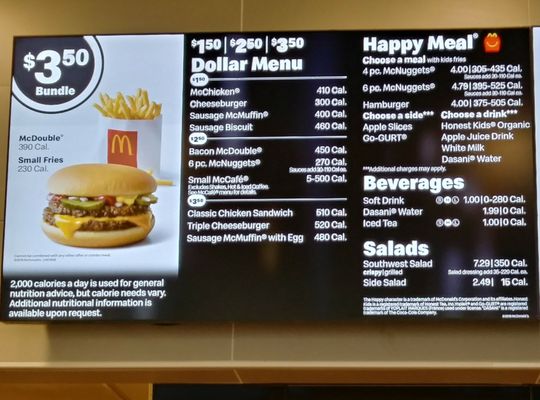 Menu photo 4 McDonald's Kapaa, HI