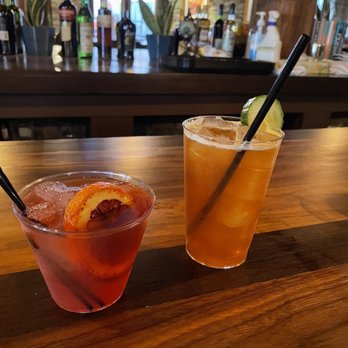 Palo Tapas Bar - Treaty of Córdoba and pimms copa on right - Tapas Bars Near Me - Providence, Rhode Island