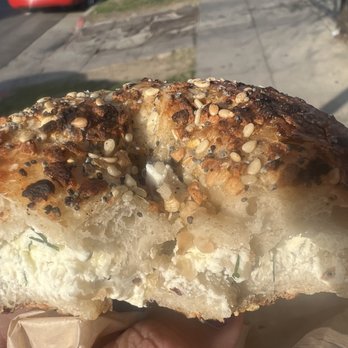 Courage Bagels - Burnt everything with scallion-chive cream cheese - Bagels Near Me - Los Angeles, California Courage Bagels - Burnt everything with scallion-chive cream cheese - Bagels Near Me - Los Angeles, California