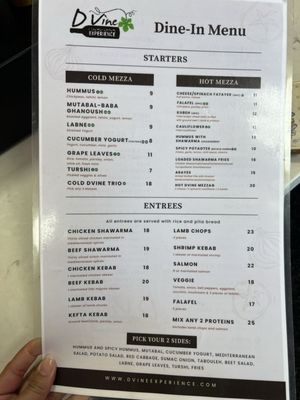 Menu photo 1 Dvine Mediterranean Experience - Long Beach Long Beach, CA