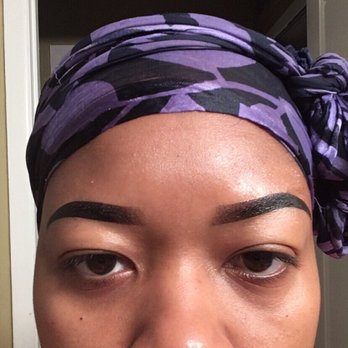 Nady B - This is what I got....the brow on the left is shorter and shaped completely different from the one on the left...smh - Waxing Near Me - Dearborn, Michigan