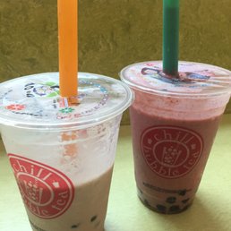 I am back with kids again! For oreo berry cheesecake and almond joy bubble tea!!