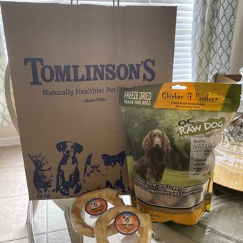 Tomlinson's - OC Raw sliders is the only food my Lady likes!!  I sure hope she likes the pumpkin rawhide! - Pet Stores Near Me - Round Rock, Texas