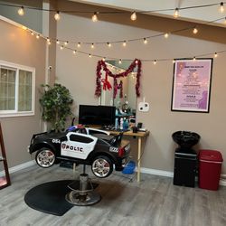 Police Car chair for fun haircuts