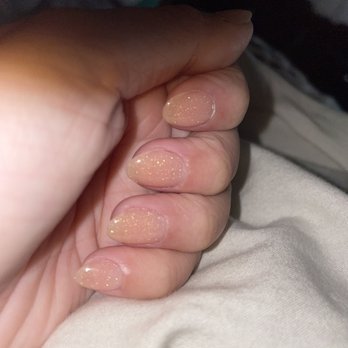 VIP Nail and Spa - Oval hybrid gel. Natural nails. Peach color - Nail Salons Near Me - Santa Maria, California