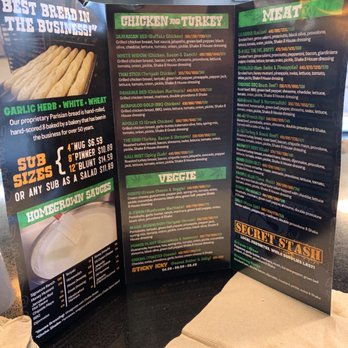 Cheba Hut Toasted Subs - Menu. The one at front will break your neck - Bars Near Me - Orlando, Florida