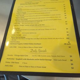 The menu The menu
