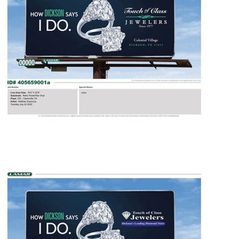 Touch of Class Jewelers - Local Billboard - Jewelry Near Me - Dickson, Tennessee Touch of Class Jewelers - Local Billboard - Jewelry Near Me - Dickson, Tennessee