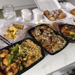 46. Spicy Mala Shrimp S12. Sesame Chicken Special Deluxe A12. Fried Donuts A9. Fried Crab Rangoon 58 Beef with Mixed Vegetables 46. Spicy Mala Shrimp S12. Sesame Chicken Special Deluxe A12. Fried Donuts A9. Fried Crab Rangoon 58 Beef with Mixed Vegetables