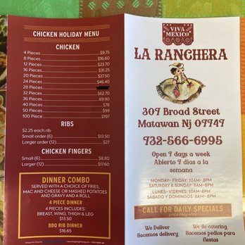 La Ranchera - Menu front - February 2025 - Mexican Near Me - Matawan, New Jersey La Ranchera - Menu front - February 2025 - Mexican Near Me - Matawan, New Jersey
