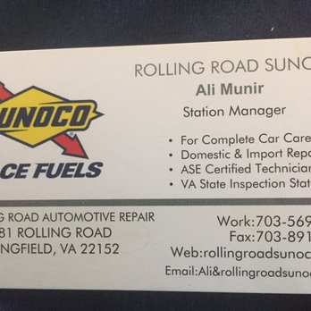Rolling Road Sunoco - Everything you need to know to contact them - Auto Repair Near Me - Springfield, Virginia Rolling Road Sunoco - Everything you need to know to contact them - Auto Repair Near Me - Springfield, Virginia