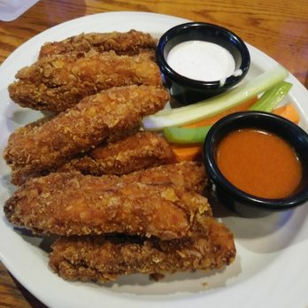 T-BONES Great American Eatery - Boneless buffalo fingers - sauce served on the side. Extra crispy breading. Very good! - American Near Me - Salem, New Hampshire T-BONES Great American Eatery - Boneless buffalo fingers - sauce served on the side. Extra crispy breading. Very good! - American Near Me - Salem, New Hampshire