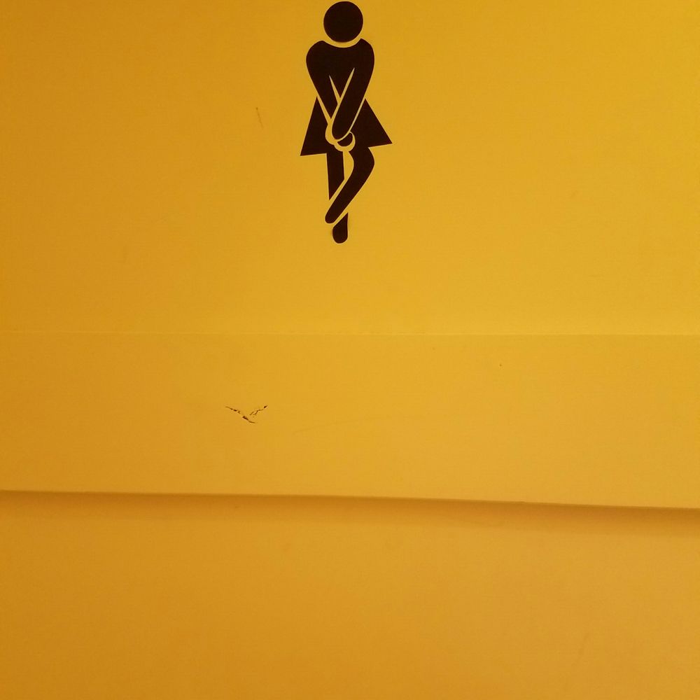 Garage Grill - The sign on the women's "pit stop" door - New American Near Me - Draper, Utah