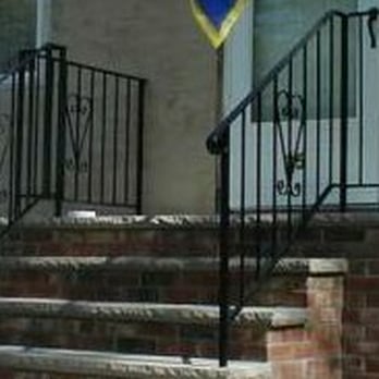 Delyannis Iron Works - Residential Hand Rail, with Heart Scroll - Metal Fabricators Near Me - Paterson, New Jersey Delyannis Iron Works - Residential Hand Rail, with Heart Scroll - Metal Fabricators Near Me - Paterson, New Jersey