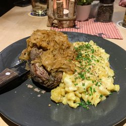 Wiesengrund Restaurant - Köstlich: „Zwiebelrostbraten- wir machen’s so“