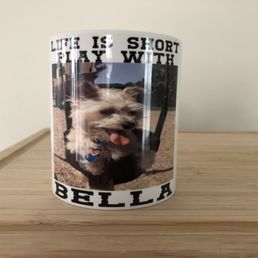 Printing on the mug was poor, images were stretched and had odd residues from printing process. Printing on the mug was poor, images were stretched and had odd residues from printing process.