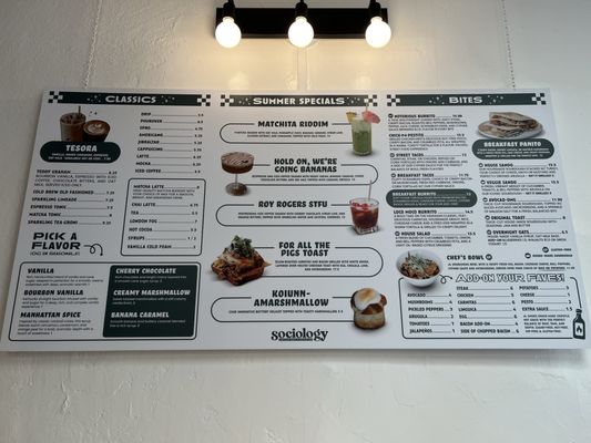 Menu photo 1 Sociology Coffee Bar-Placerville Placerville, CA Menu photo 1 Sociology Coffee Bar-Placerville Placerville, CA