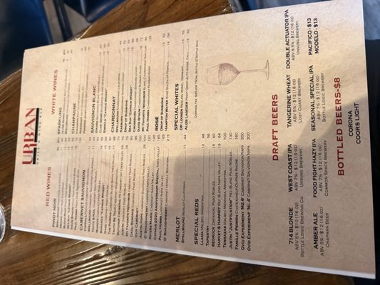 Menu photo 1 Urban Grill & Wine Bar Foothill Ranch, CA Menu photo 1 Urban Grill & Wine Bar Foothill Ranch, CA