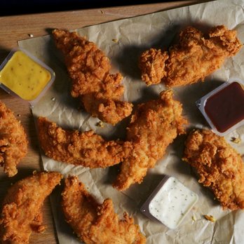 KFC - fried chicken strips and dipping sauce - Chicken Shop Near Me - Dartmouth, Nova Scotia KFC - fried chicken strips and dipping sauce - Chicken Shop Near Me - Dartmouth, Nova Scotia