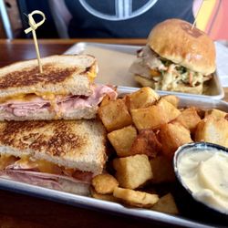 Fancy Ham and Cheese + Homefries; Cravings Club (top)