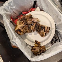 Photo of the discarded salty chicken from this Rotisserie restaurant.