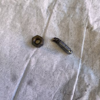 Ara Mobile Welding Service - The bolt that was extracted... by using nut (it was welded to broken bolt). - Metal Fabricators Near Me Ara Mobile Welding Service - The bolt that was extracted... by using nut (it was welded to broken bolt). - Metal Fabricators Near Me