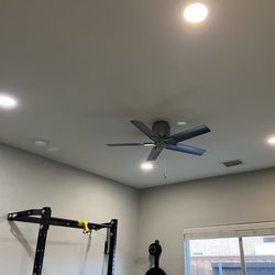 Frisco Electric - Can lights and fan installed by Cole from Frisco Electric.
