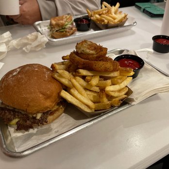 Burger Lounge - S.O.B. (Son of a Butcher) Half & Half - Burgers Near Me - Irvine, California Burger Lounge - S.O.B. (Son of a Butcher) Half & Half - Burgers Near Me - Irvine, California