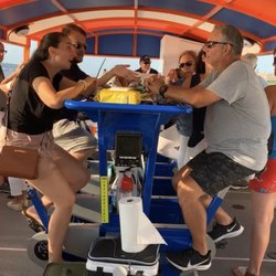 NYC Cycleboats - Customers Cycling and Socializing!