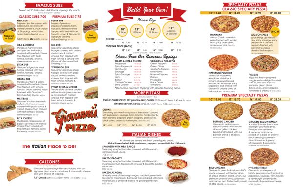 Menu photo 3 Giovanni's Pizza Kermit, WV