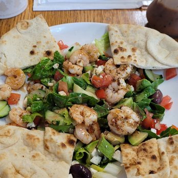 Alem - Greek Shrimp Salad with Pita Bread. - Breakfast & Brunch Near Me - Fort Lauderdale, Florida