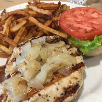 Island Kitchen - Grilled chicken with garlic mayo and honey glazed onions - New American Near Me - Nantucket, Massachusetts Island Kitchen - Grilled chicken with garlic mayo and honey glazed onions - New American Near Me - Nantucket, Massachusetts