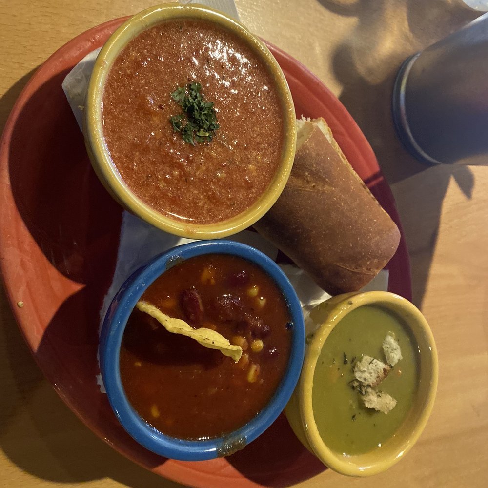 Colophon Cafe - Soup sampler - Salad Near Me - Bellingham, Washington Colophon Cafe - Soup sampler - Salad Near Me - Bellingham, Washington