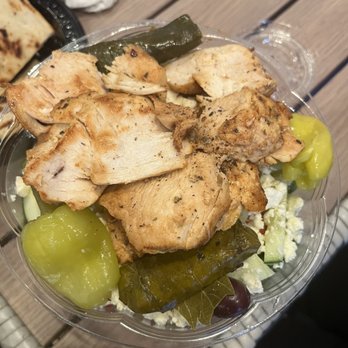 Gyro Station - with their $6 add on for just 2 bites of chicken - Greek Near Me - Glen Head, New York