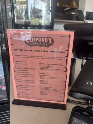 Menu photo 2 Clifford's Chicken and Fish Mountain View, CA
