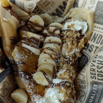 Sweet Bites N Ice - Soooo tasty! Nutella n bananas crepe. - Desserts Near Me - Bakersfield, California Sweet Bites N Ice - Soooo tasty! Nutella n bananas crepe. - Desserts Near Me - Bakersfield, California