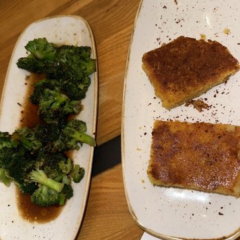 Monkeypod Kitchen - Corn Griddle Top Upcountry Cornbread, Broccoli - New American Near Me - Lahaina, Hawaii