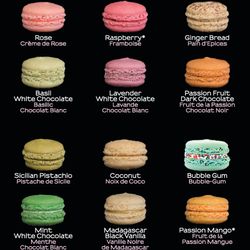 Le Macaron French Pastries - Le Macaron flavors menu