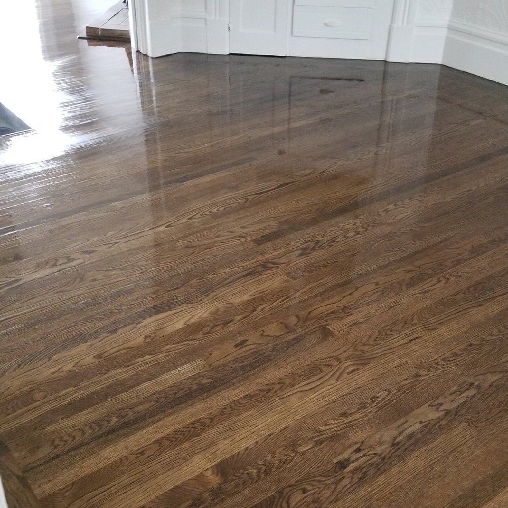Ramirez Hardwood Floors - AFTER- Still wet but all scratches are gone! - Flooring Near Me - San Francisco, California