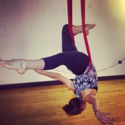 Aerial Yoga with Rain!