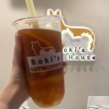 Boki’s Tea House - Peach Orange Lemongrass Tea - Bubble Tea Near Me - Chicago, Illinois