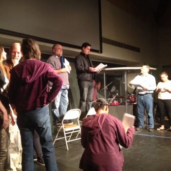 La Cañada Presbyterian Church - The Drama Ministry cast of Esther preparing for their World Premier - Feb. 2015 - Churches Near Me - La Canada, California